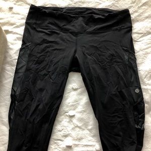 Lululemon Cut the Crop Black Leggings size 10